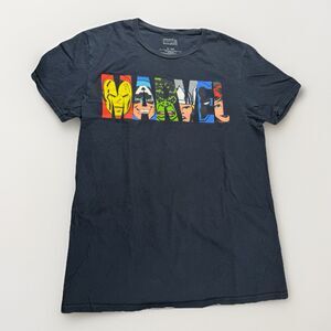 Marvel Avengers Boys S‎ Black Short Sleeve Movies Cartoon Graphic Shirt